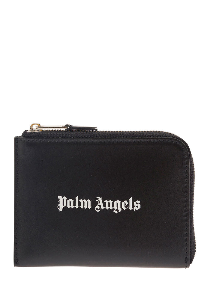 Zip Portacarte Logo Black Leather Products