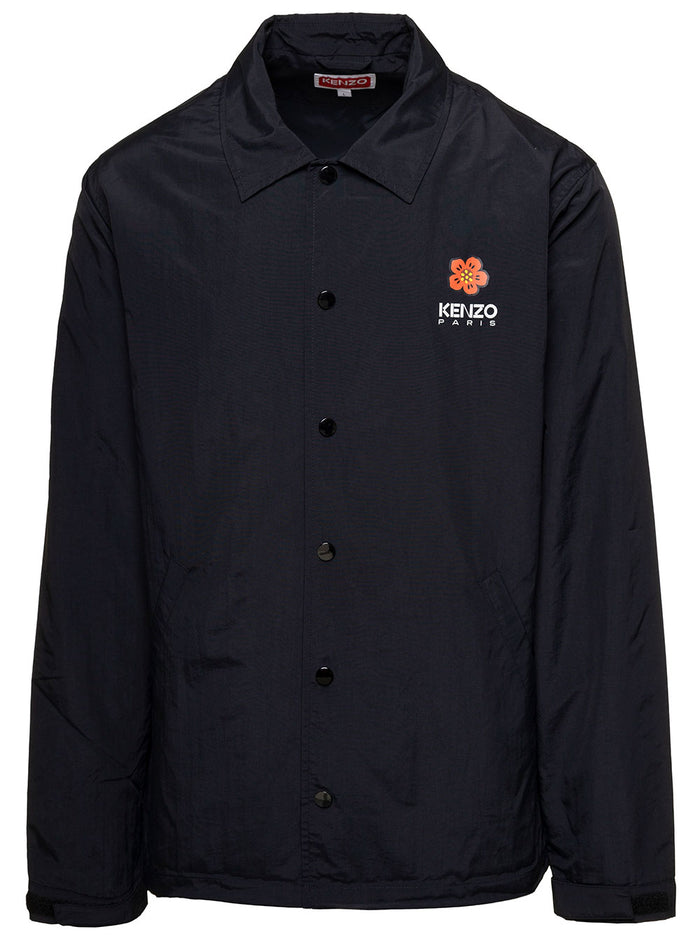 Boke Placed Light Coach Jacket Black Nylon