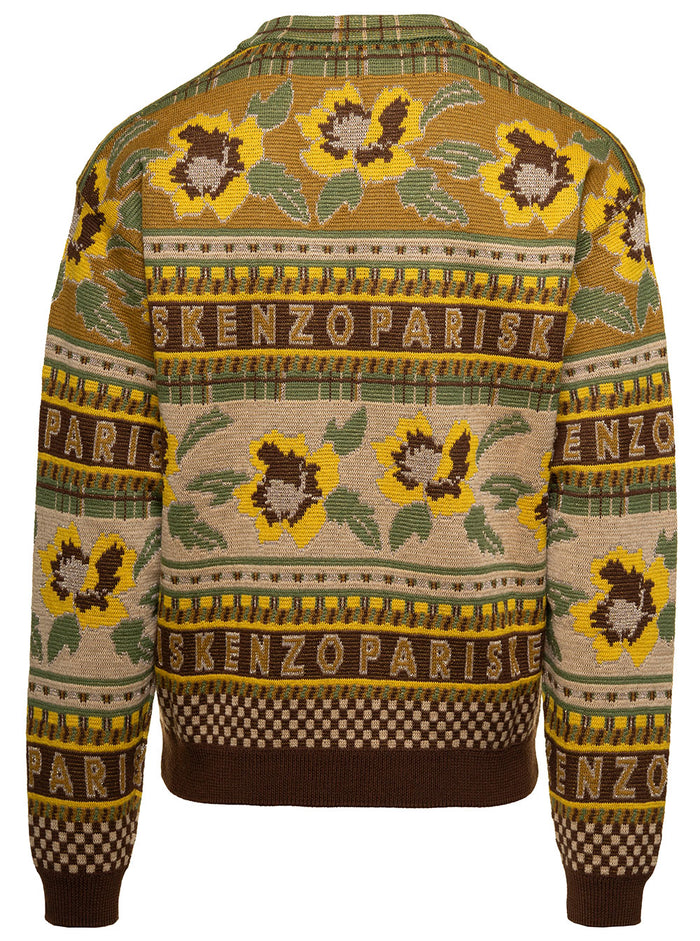 Fairisle Jumper Beige Jersey