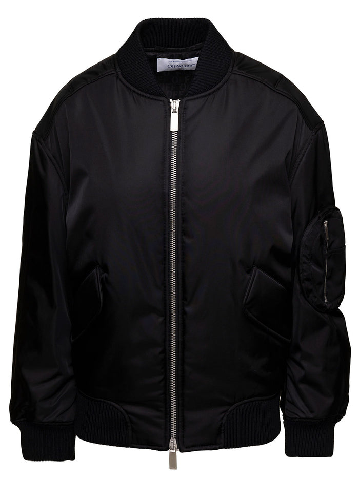 Ny Gab Bomber Black Polyammide Outerwear