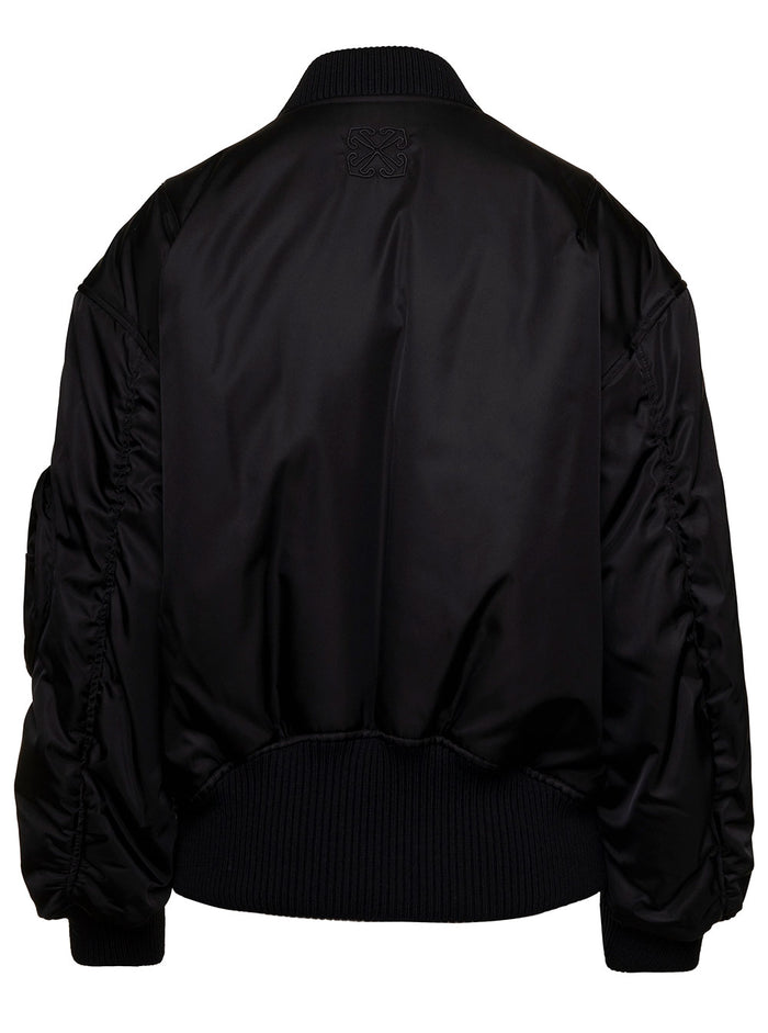 Ny Gab Bomber Black Polyammide Outerwear