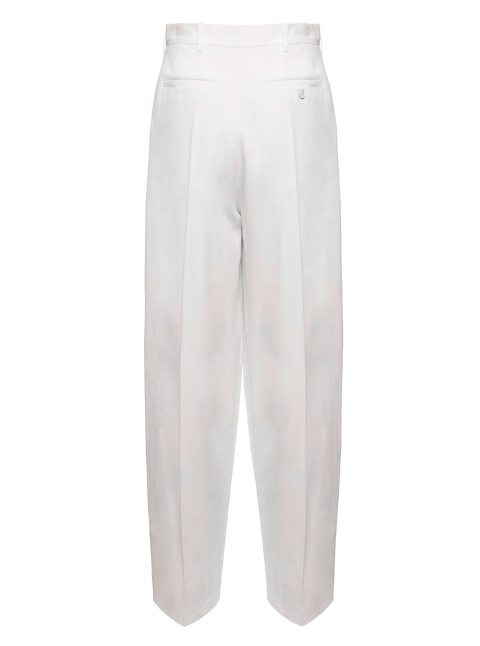 Classic Trousers, With Pinces White