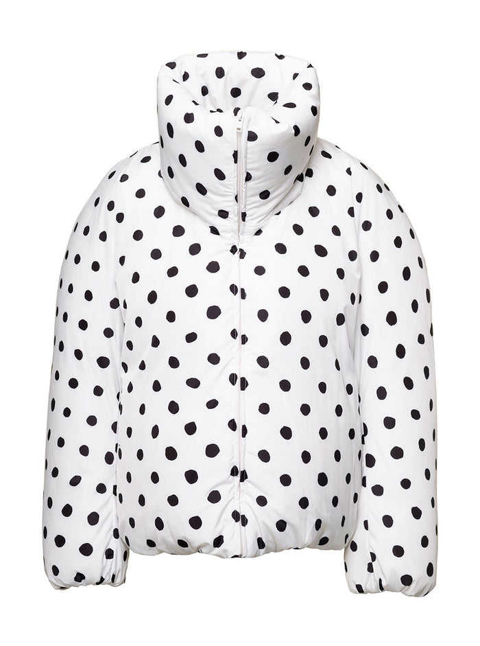 Padded Jacket White Polyester Woven Down