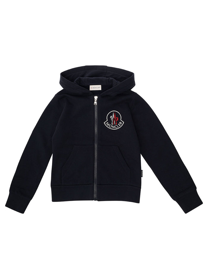 Zip Up Cardigan Blu Polyester Sweatshirts