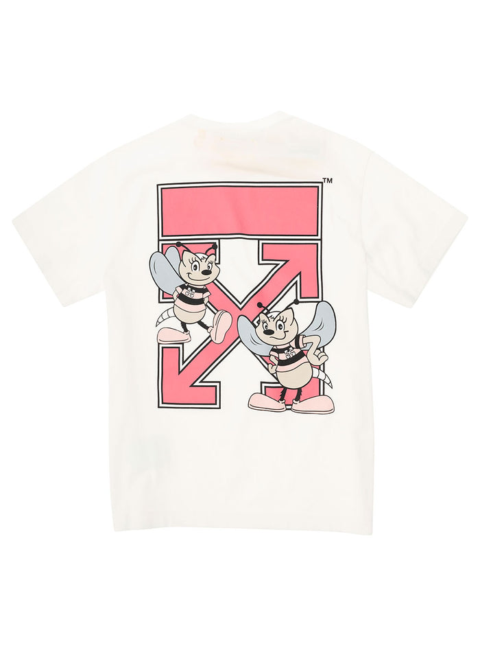 Arrow Mascotte White Cotton Tshirts And Polo Shirts