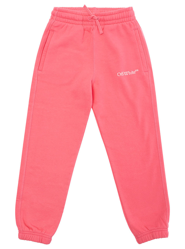 Bookish Bit Logo Sweatpant Fuxia Cotton Trousers