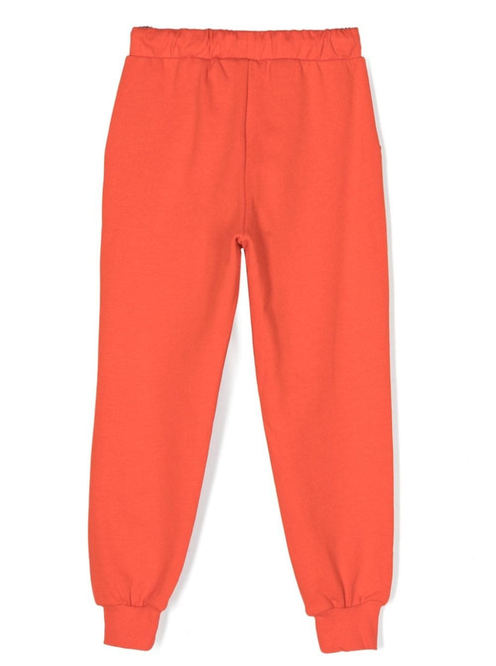 Angry Cat Application Sweatpants Red Cotton Trousers