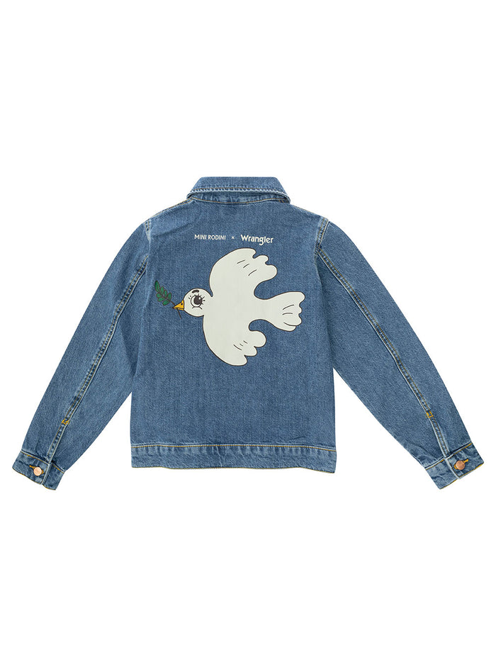Peace Dove Denim Jacket Light Blue Cotton