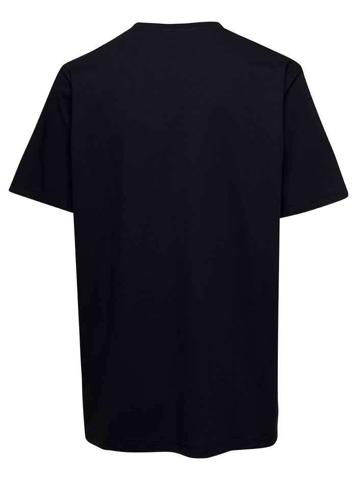 Balmain Flock & Foil T-Shirt - Bulky Fit Black Cotton Tshirts And Polo Shirts