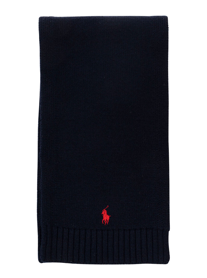 Scarf Blu Wool Scarfs And Foulards