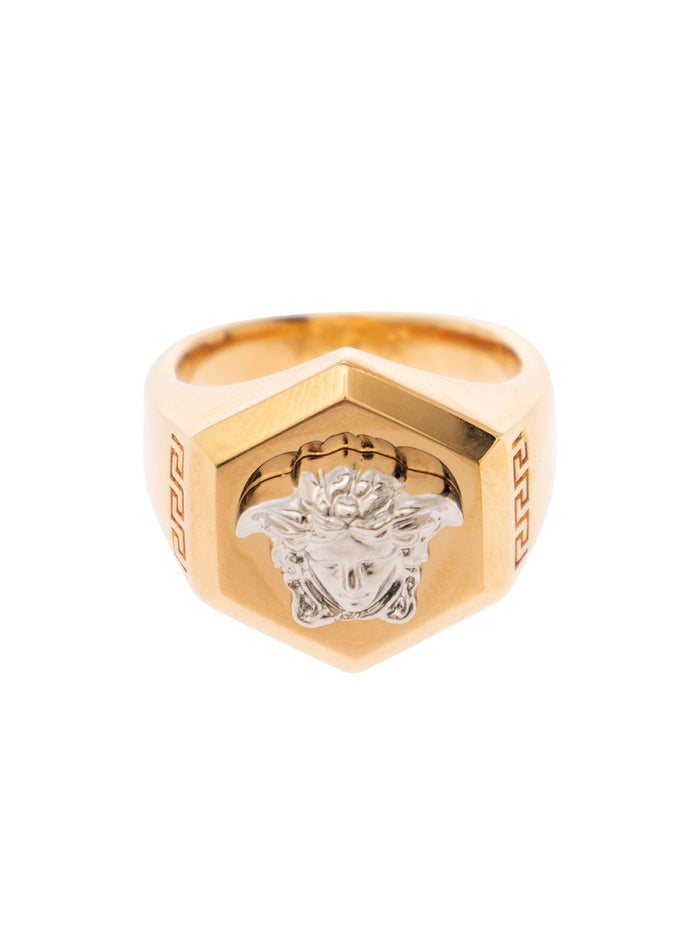 Anello Bullone Medusa Metallic Metal Rings