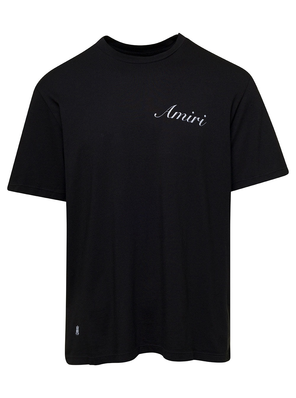 Script Logo Tee Black Cotton Tshirts And Polo Shirts