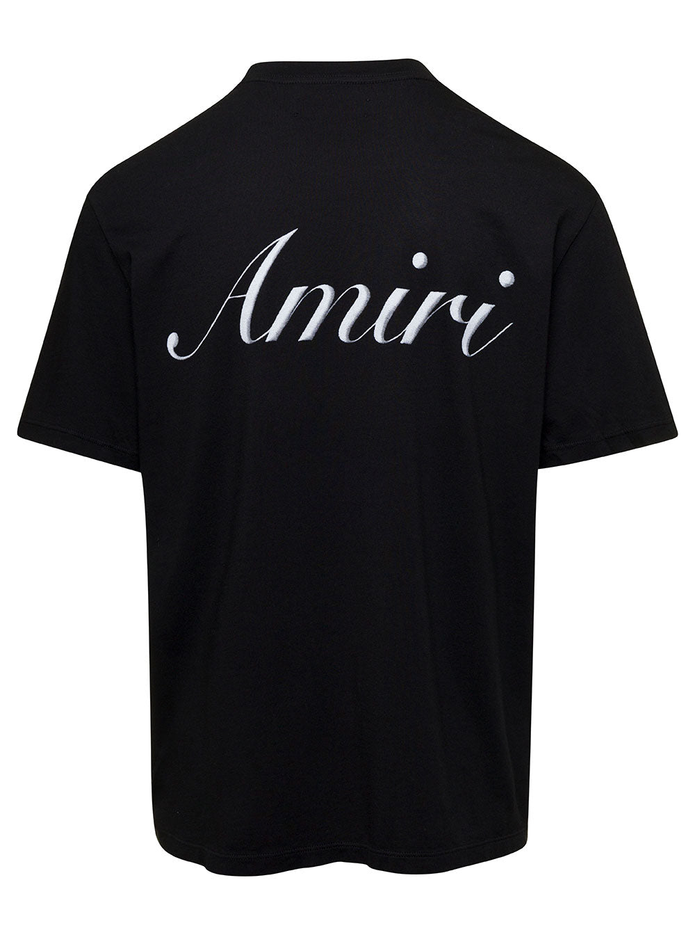 Script Logo Tee Black Cotton Tshirts And Polo Shirts