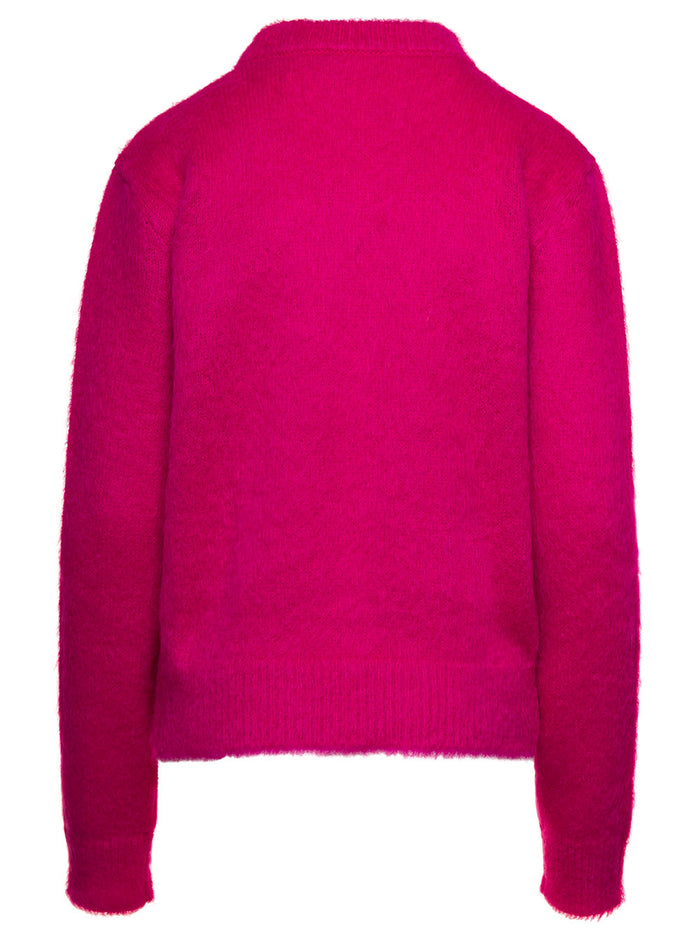 Balmain Brushed Mohair Pullover Pink Jersey