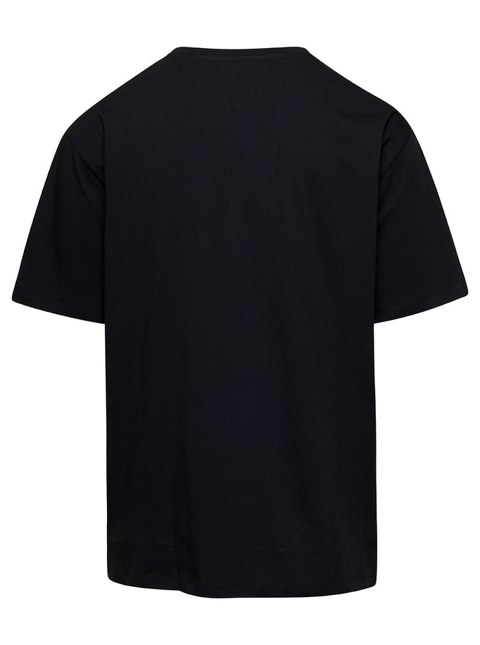 Retro Balmain Flock T-Shirt-Straight Fit Black Organic Cotton Tshirts And Polo Shirts