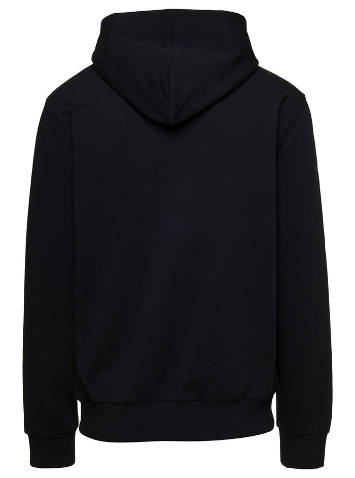Balmain Printed Hoodie Black Organic Cotton Sweatshirts