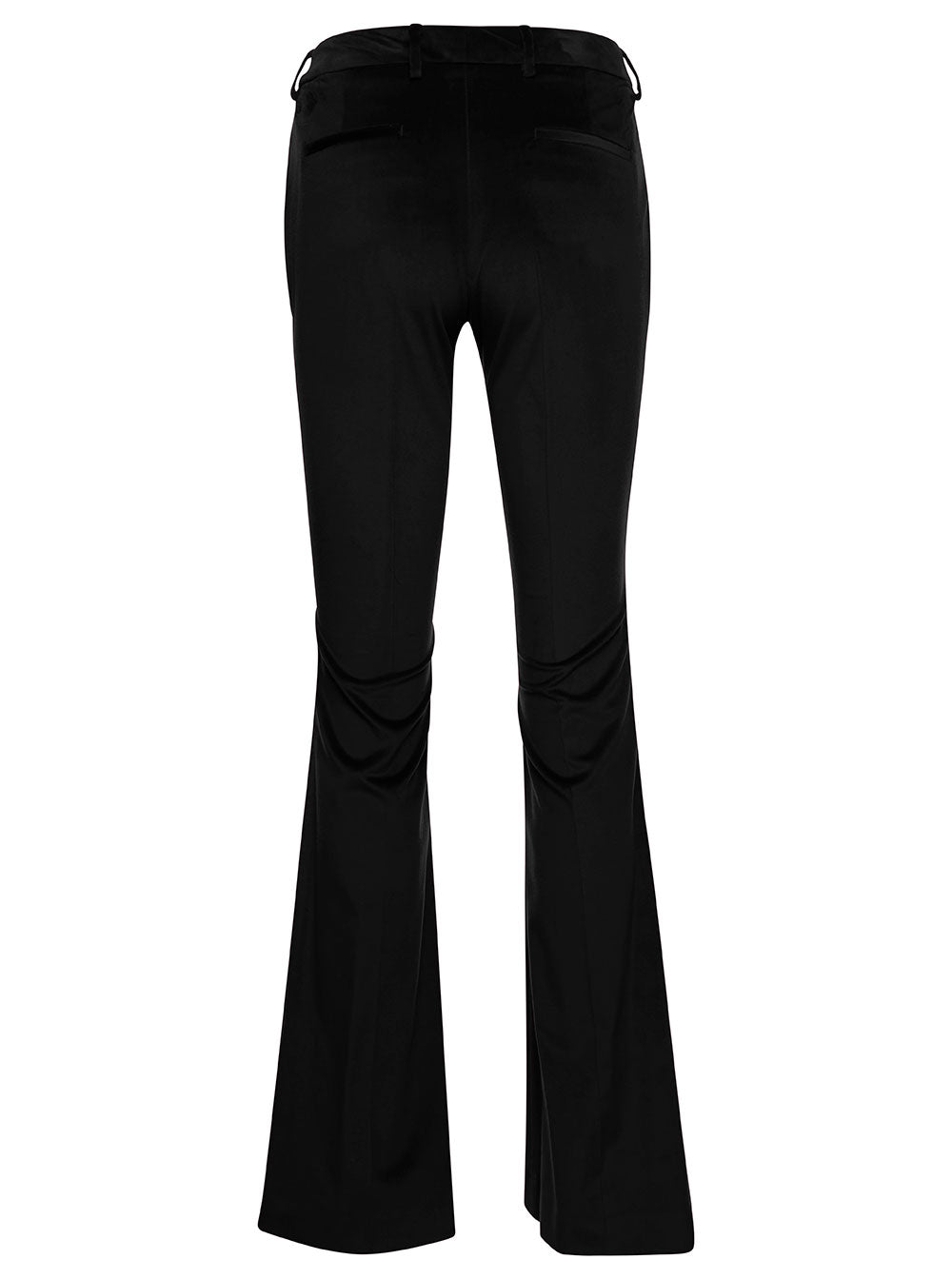 Elsa Zampa Pants Black Cotton Elastan Trousers