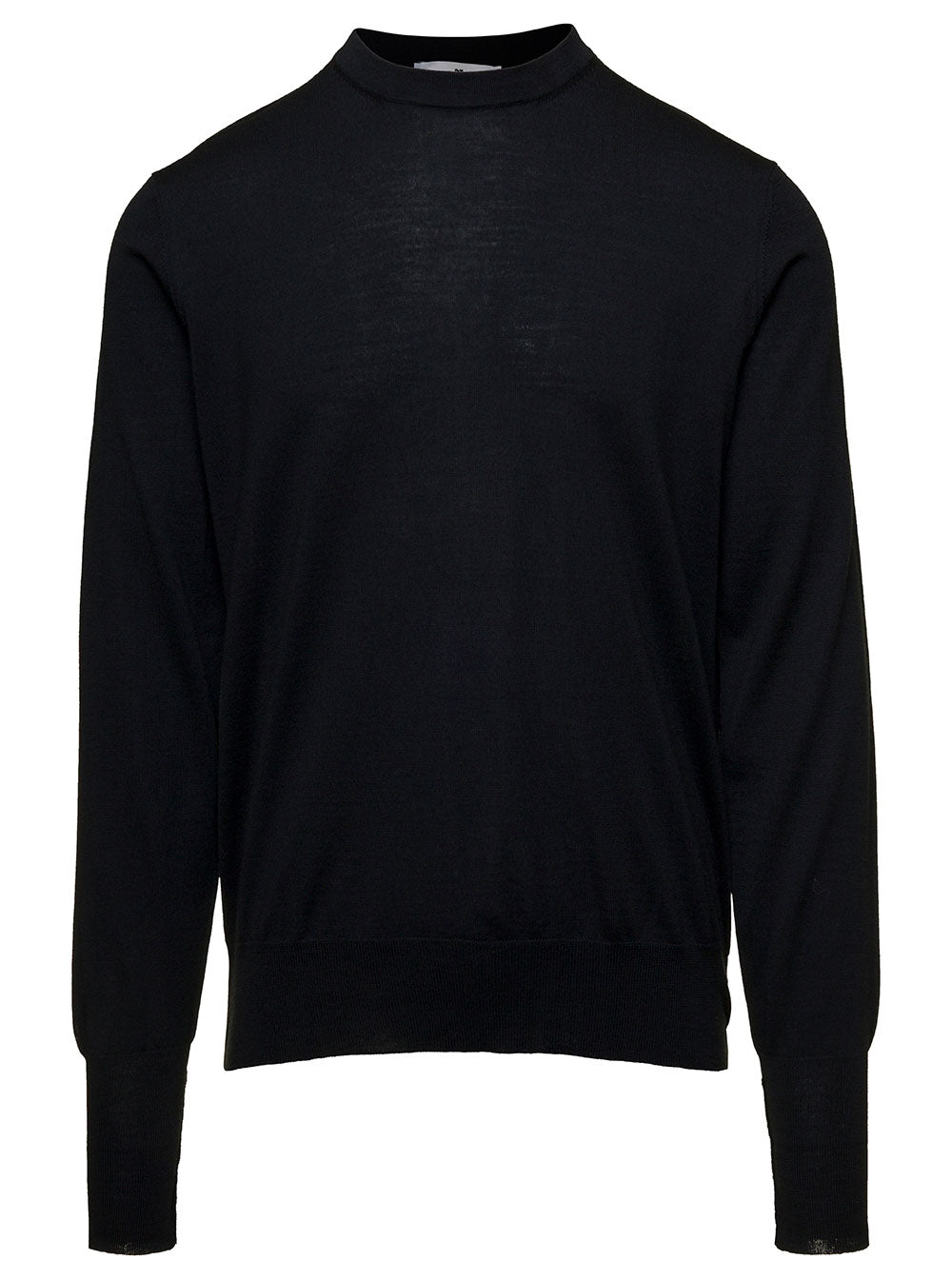 Maglia Girocollo Black Virgin Wool Jersey