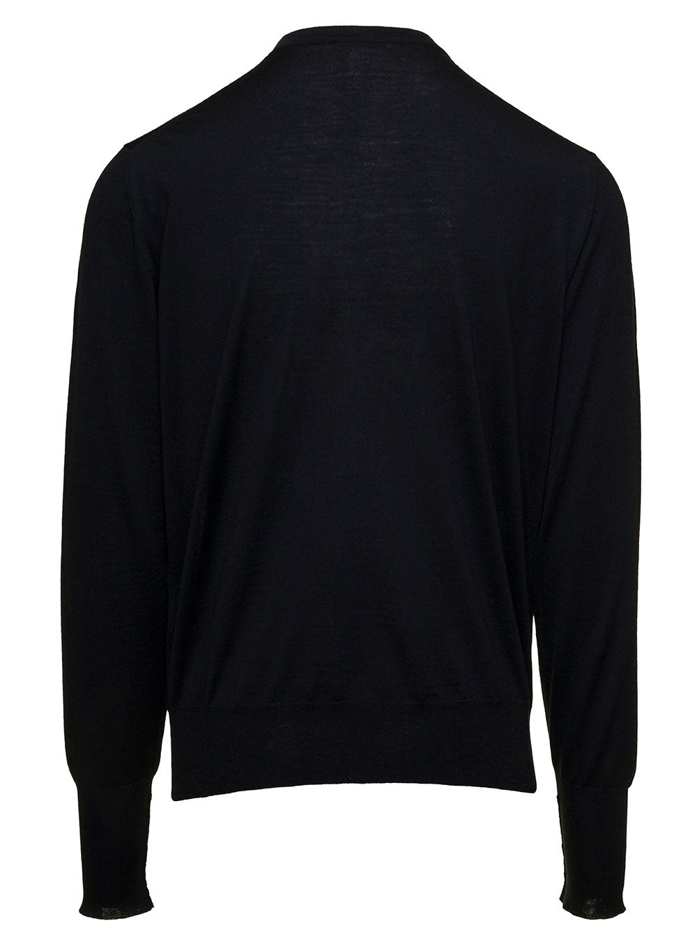 Maglia Girocollo Black Virgin Wool Jersey