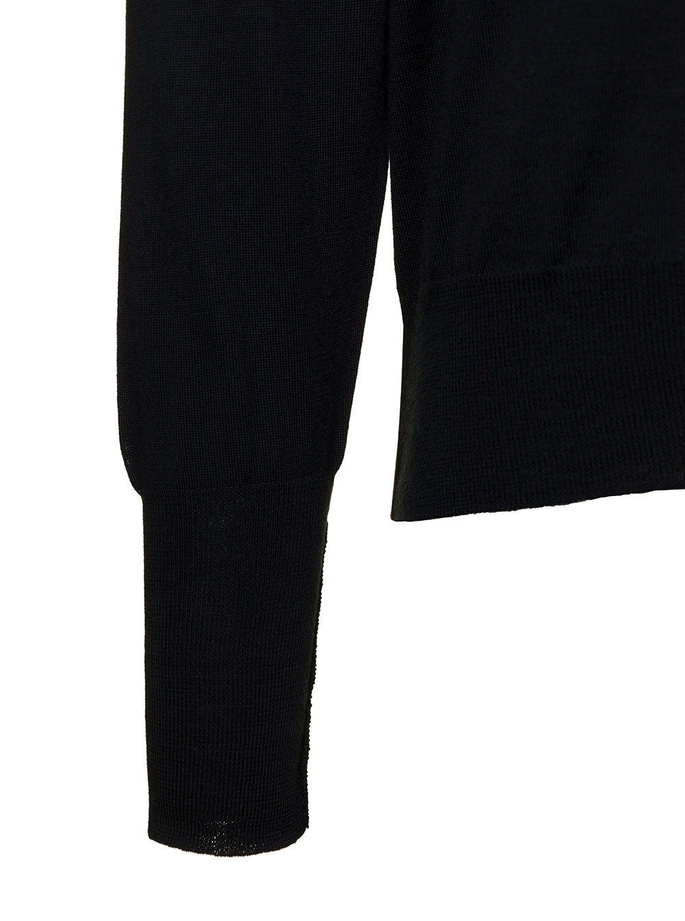 Maglia Girocollo Black Virgin Wool Jersey