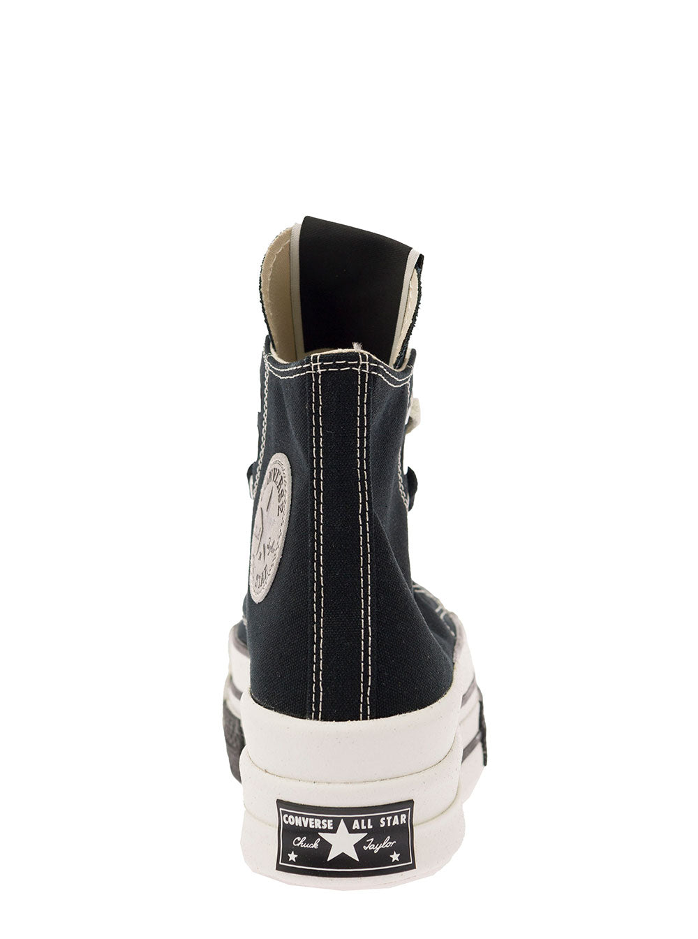 Dbl Drkstar Hi Black Cotton Sneaker