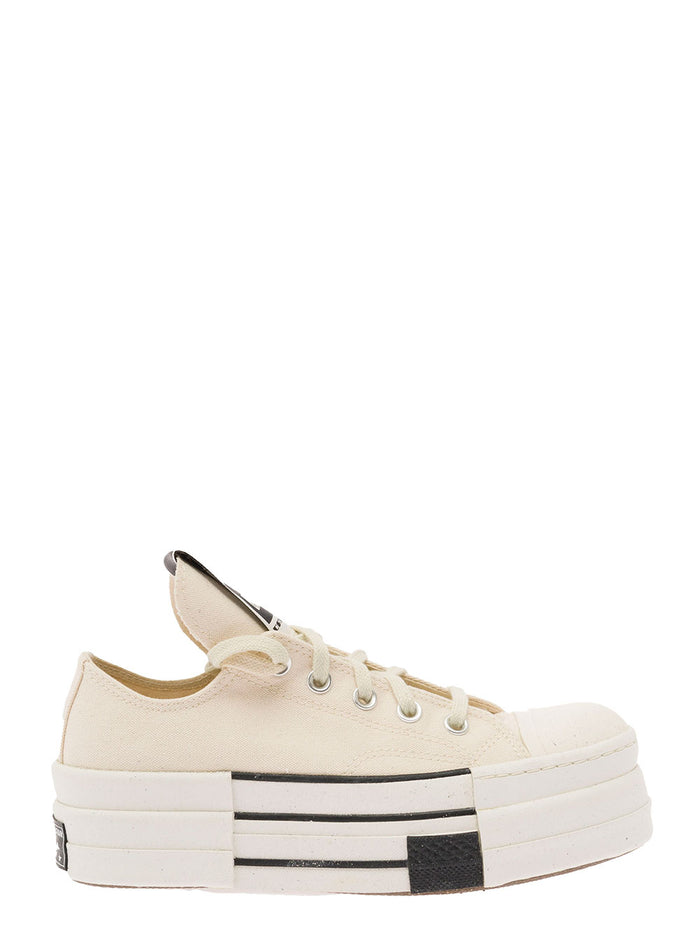 Dbl Drkstar Ox Beige Cotton Sneaker