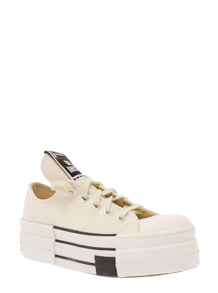 Dbl Drkstar Ox Beige Cotton Sneaker