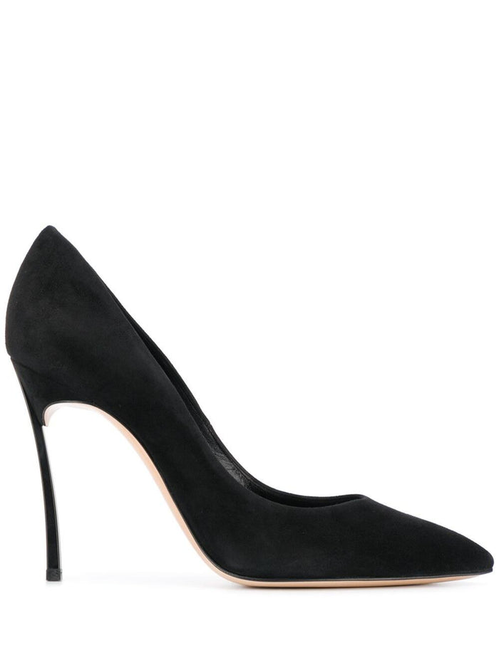 Blade Black Suede Pumps Casadei Woman Heels