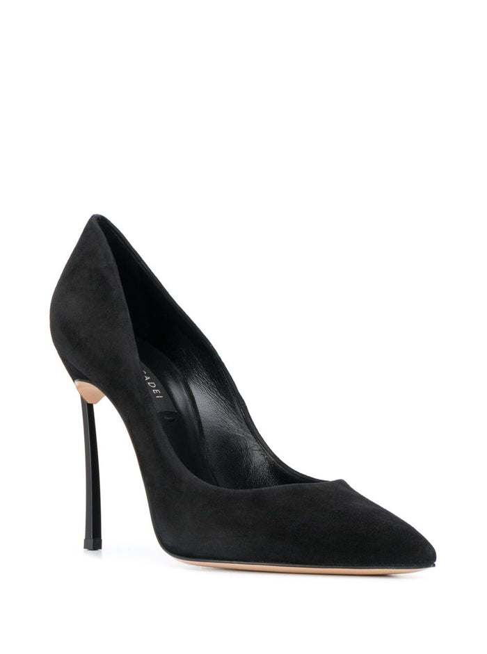 Blade Black Suede Pumps Casadei Woman Heels