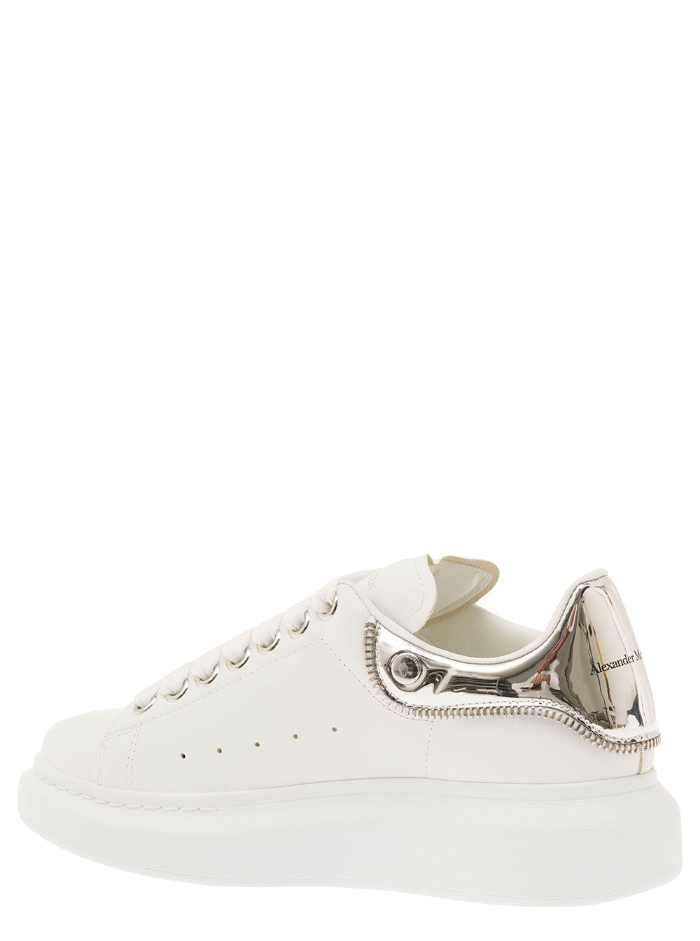 Big Sole Zip White Calf Sneaker