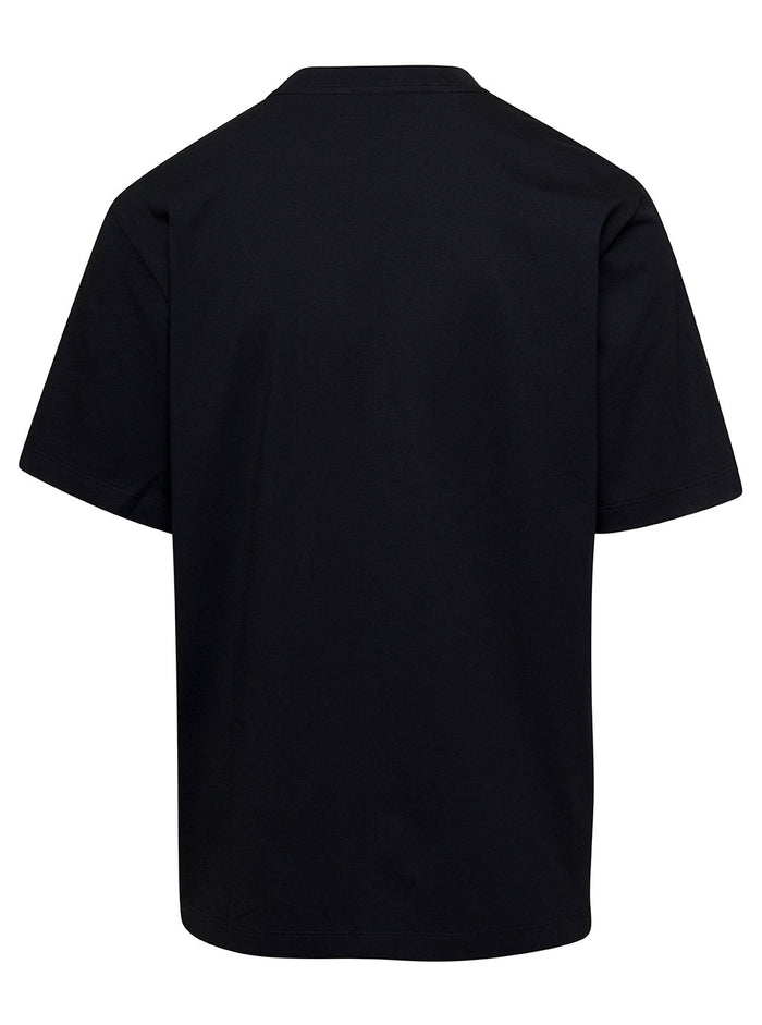 Girocollo Black Cotton Tshirts And Polo Shirts