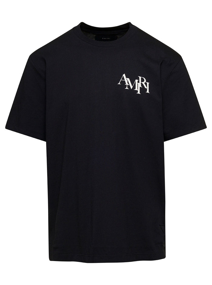 Girocollo Black Cotton Tshirts And Polo Shirts