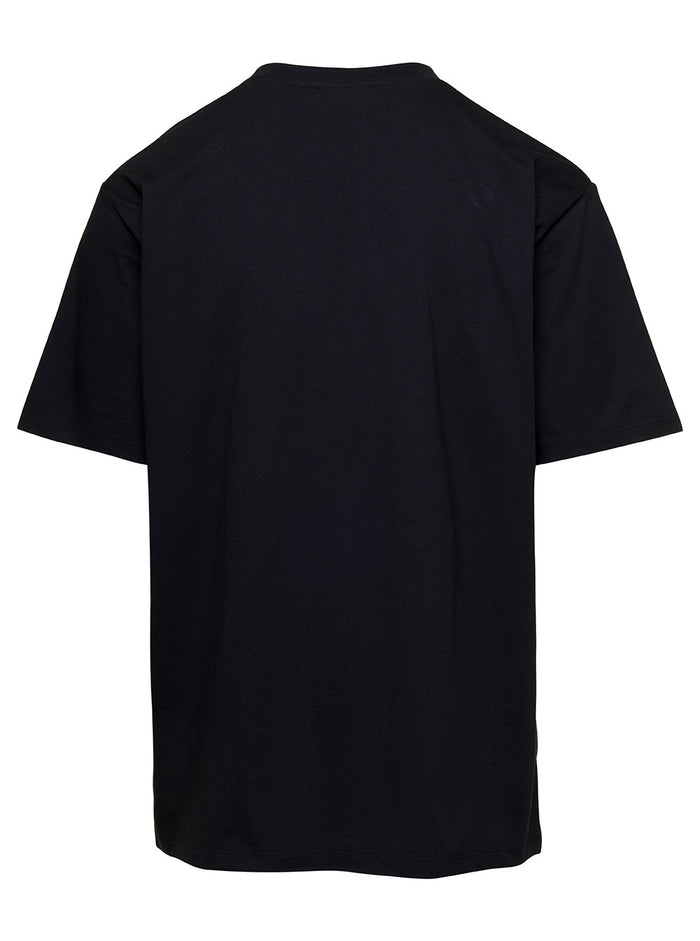 Balmain Printed T-Shirt - Straight Fit Black Organic Cotton Tshirts And Polo Shirts