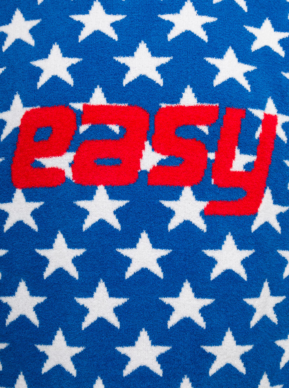 Easy Fleece Sweater Knit Blu Cotton Polyamide Jersey