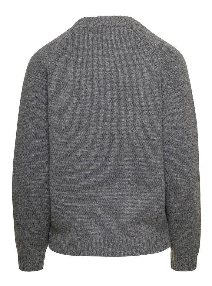 Kenzo Target Jumper Grey Wool Cotton Lycra Nylon Jersey