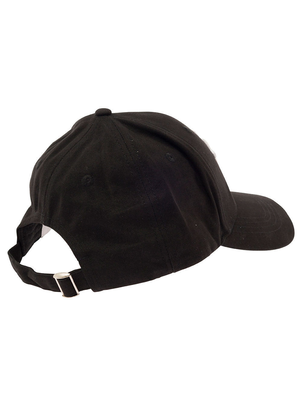 Santandrea Black Baseball Cap With Contrasting Logo Cotton Woman Hats And Gloves