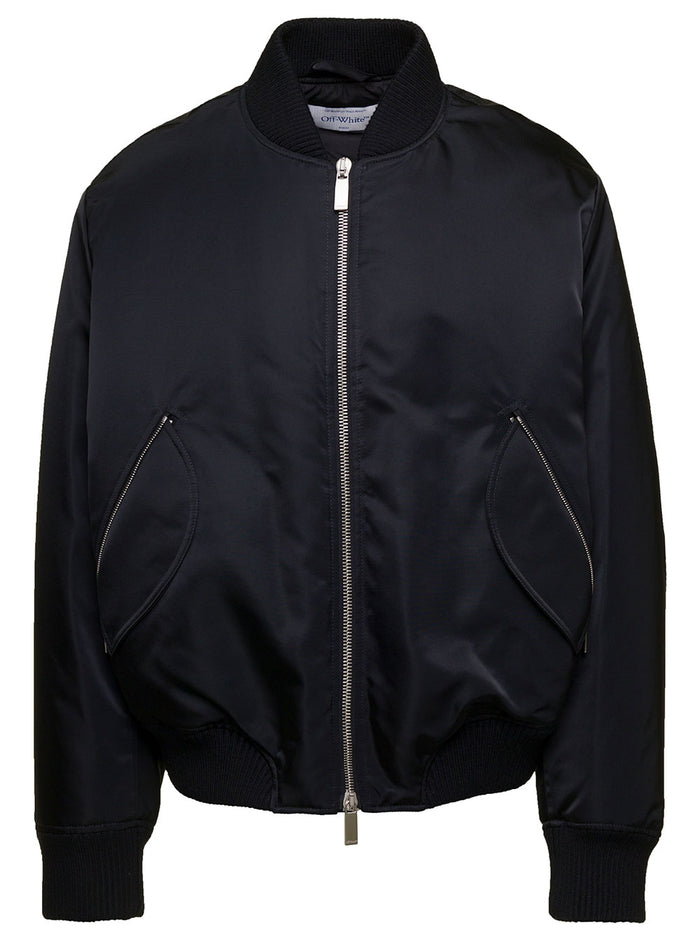 Arr Emb Bomber Black Polyammide Outerwear