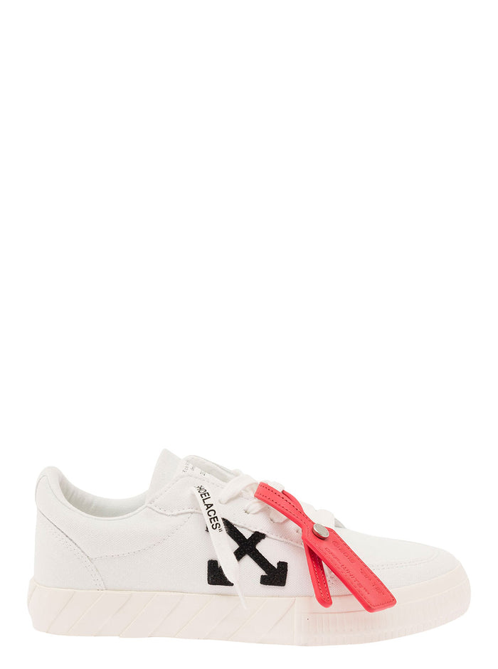 Low Vulcanized Canvas White Black Sneaker
