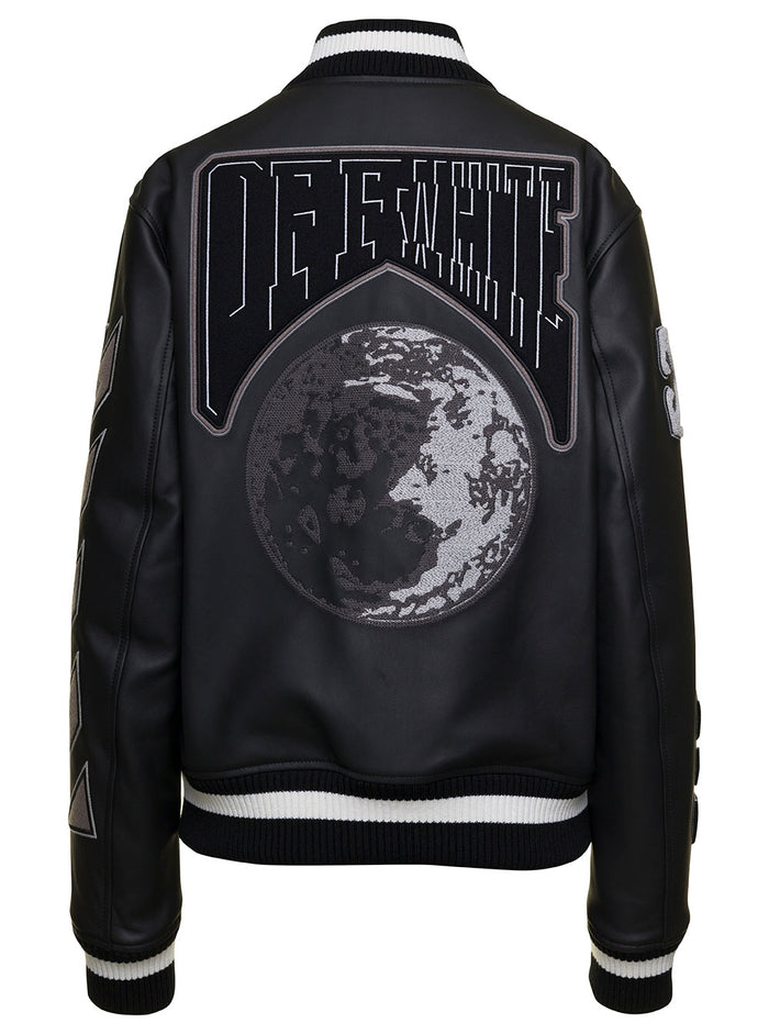 Moon Leather Varsity Jkt Black Blazers
