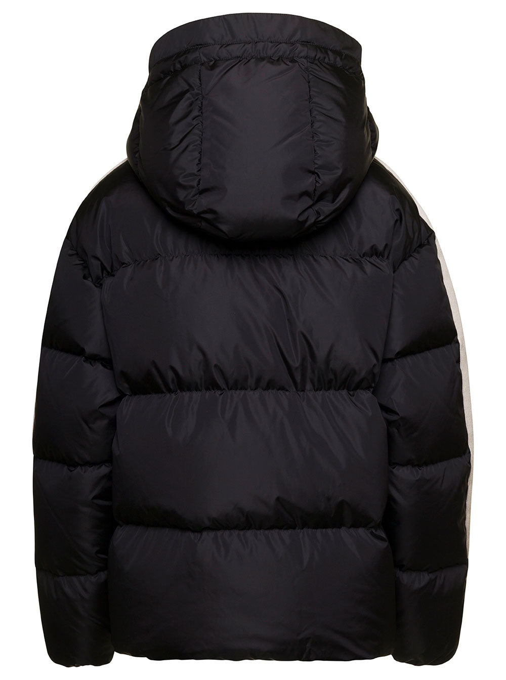 Hooded Track Down Jacket Black Polyammide