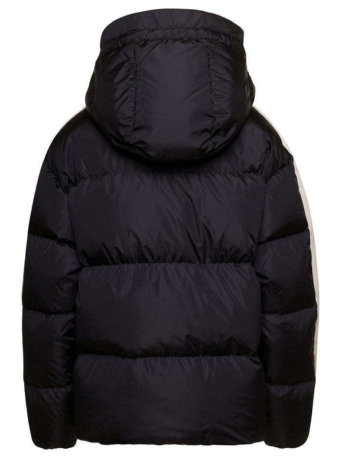 Hooded Track Down Jacket Black Polyammide