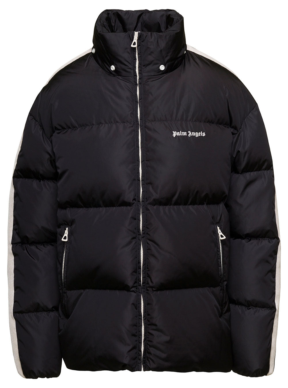 Hooded Track Down Jacket Black Polyammide