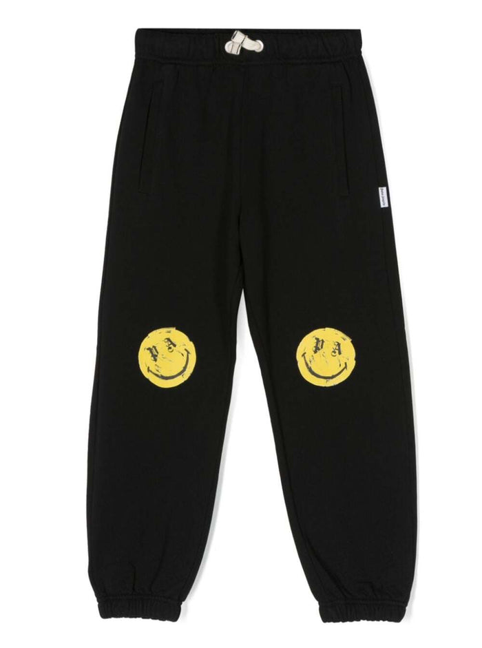 Smiley Brush Black Cotton Trousers