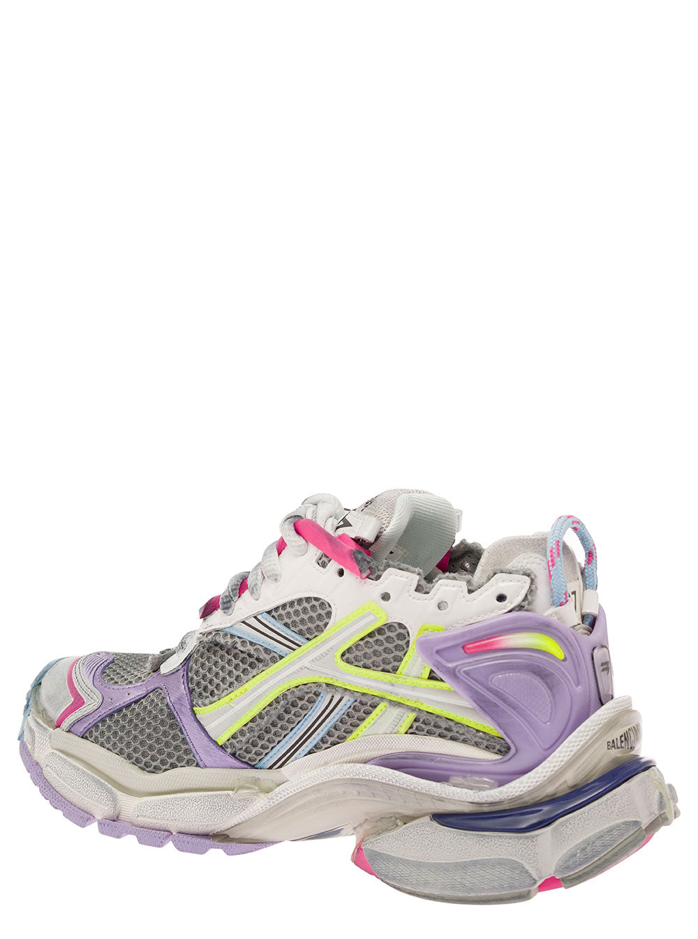 Runner Multicolor Sneakers With Mesh Details A Mix Of Materials Woman Polyurethane Polyester
