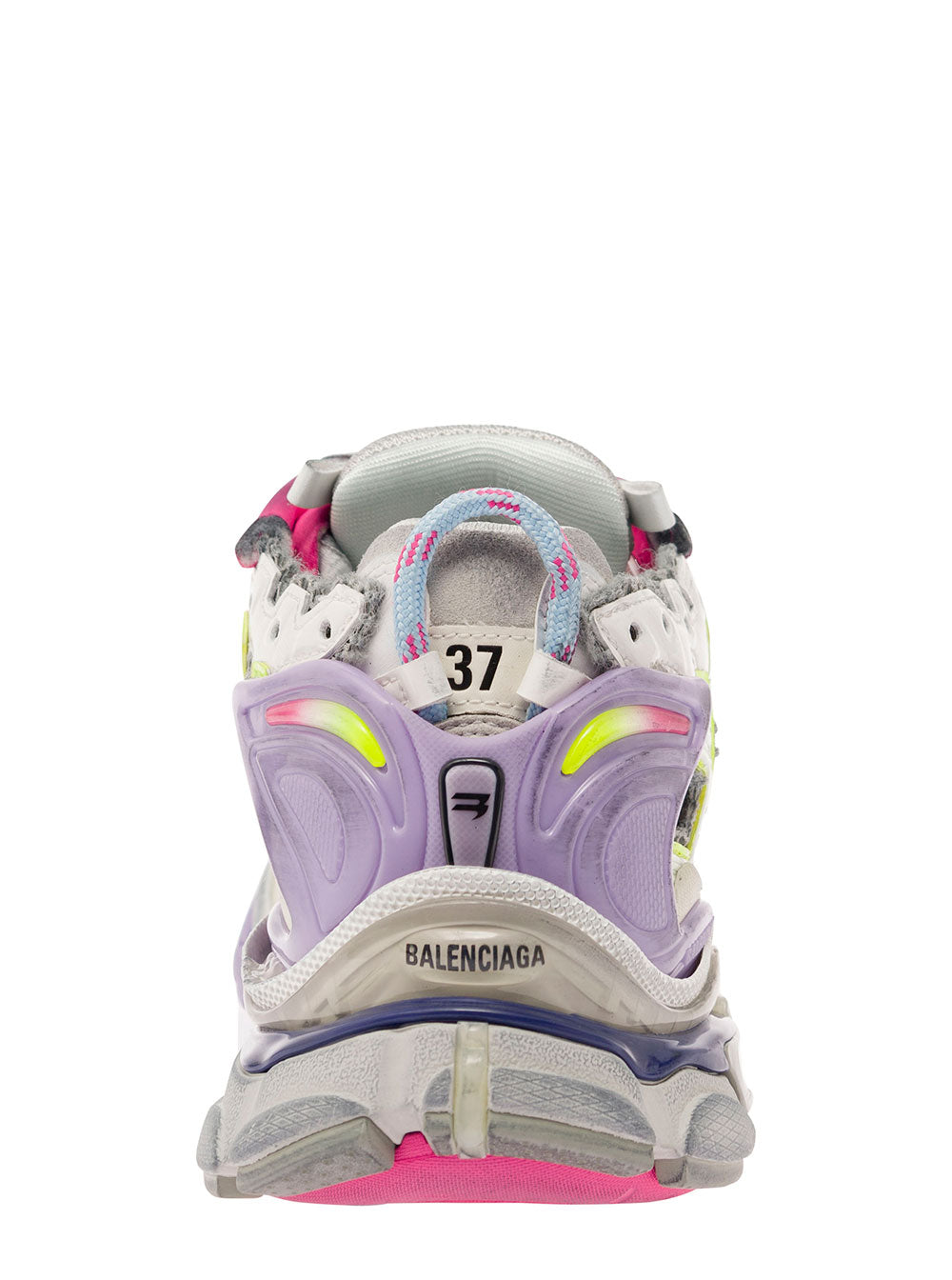 Runner Multicolor Sneakers With Mesh Details A Mix Of Materials Woman Polyurethane Polyester