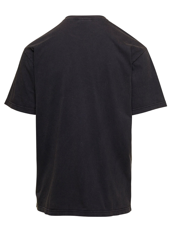 Black T-Shirt With Revolution Print Cotton Man Tshirts And Polo Shirts