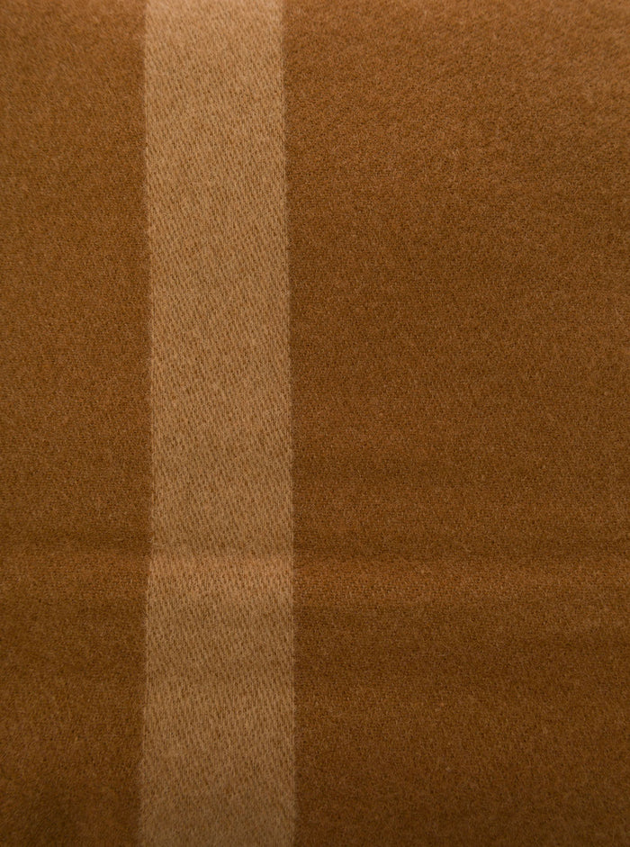 Brown Scarf With Jacquard Monogram Wool Woman Beige Rws Scarfs And Foulards