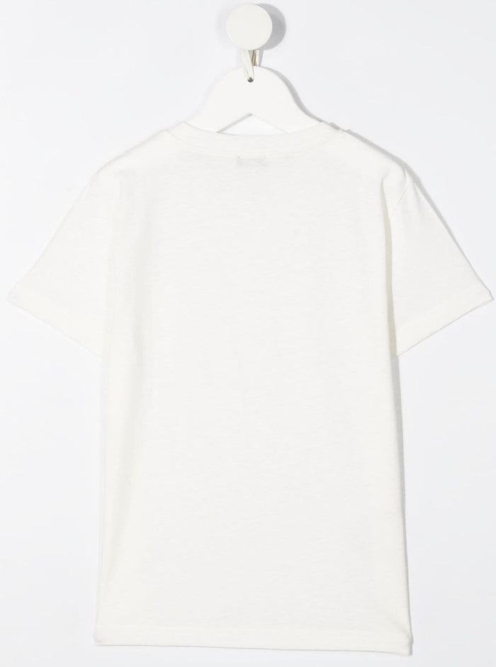 White Crewneck T-Shirt Boy Cotton Blend Linen Tshirts And Polo Shirts
