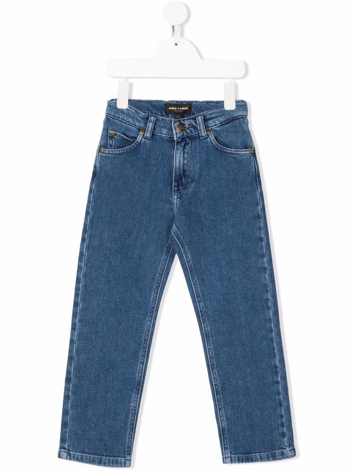 Mini Rodini Boy Blue Denim Jeans Blu Organic Cotton Elastane