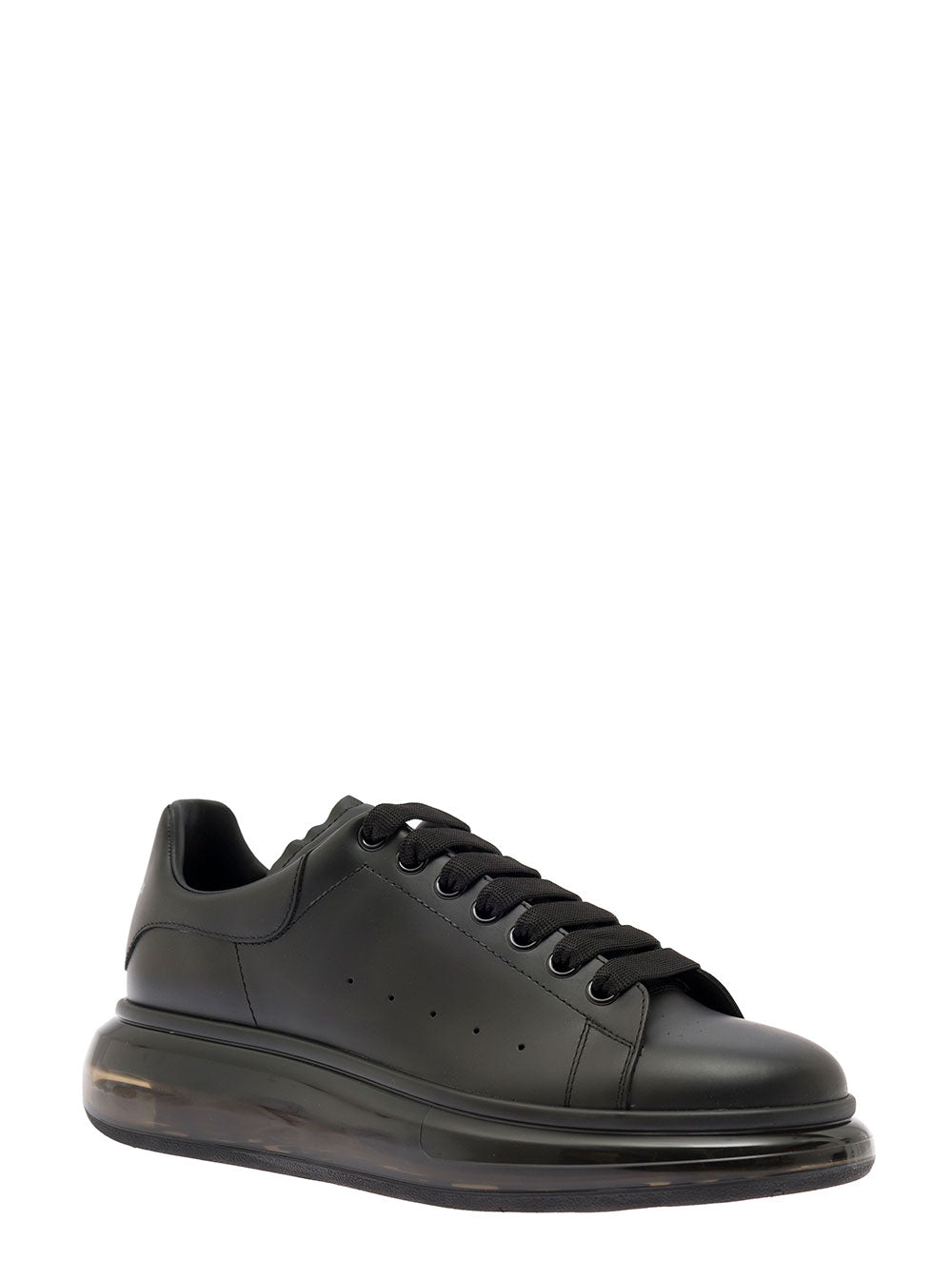 Black Air Sole Sneakers Calf Leather Man